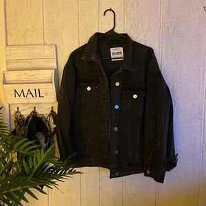 Black denim jacket